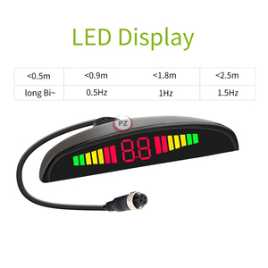 12V 24V impermeable coche ayuda estacionamiento sistema frontal pantalla LED trasera ultrasónica pantalla marcha atrás radar nivel Sensor de marcha atrás - Product Image 1