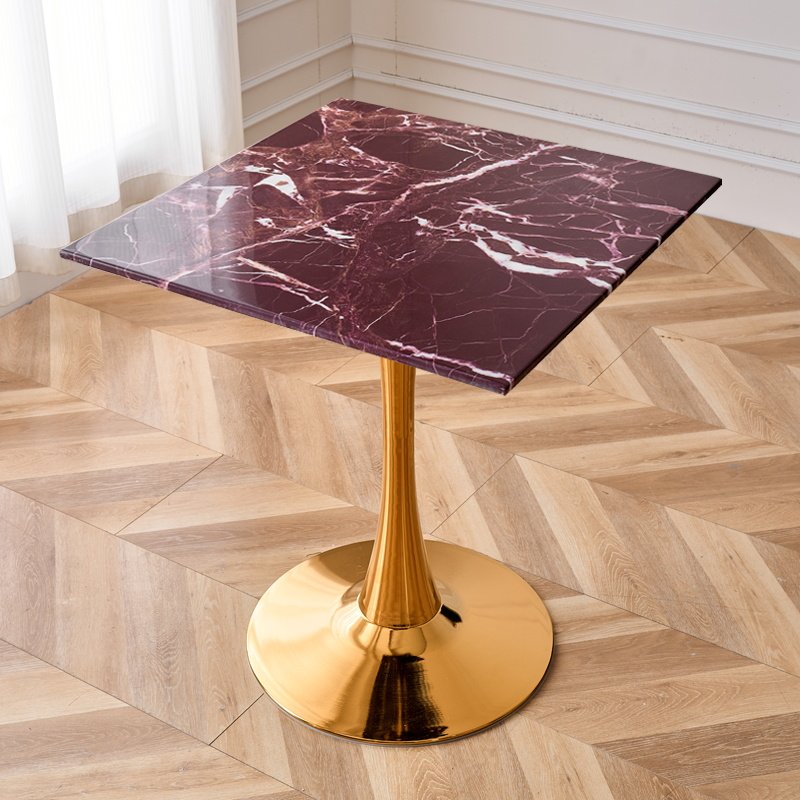 Bulgari rojo/mesa cuadrada-estante para cuernos chapado en oro