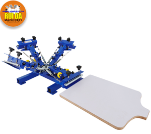 Piccola semplice manuale rotante 4 colori 1 stazione t-shirt serigrafia macchina da stampa prezzo macchina serigrafica - Product Image 2