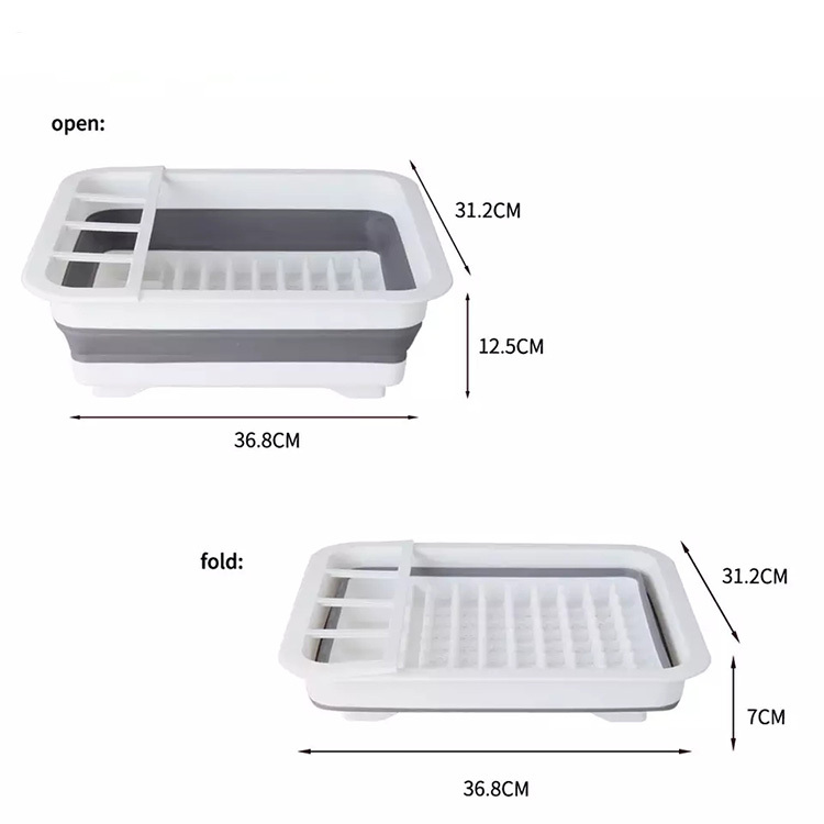 Escurridor de Platos Plegable Blanco