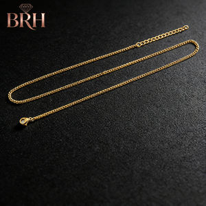 18k pvd गोल्ड प्लेटेड क्यूबन चेन हार फिगारो हिप-हॉप क्यूबन स्टेनलेस स्टील हार - Product Image 6