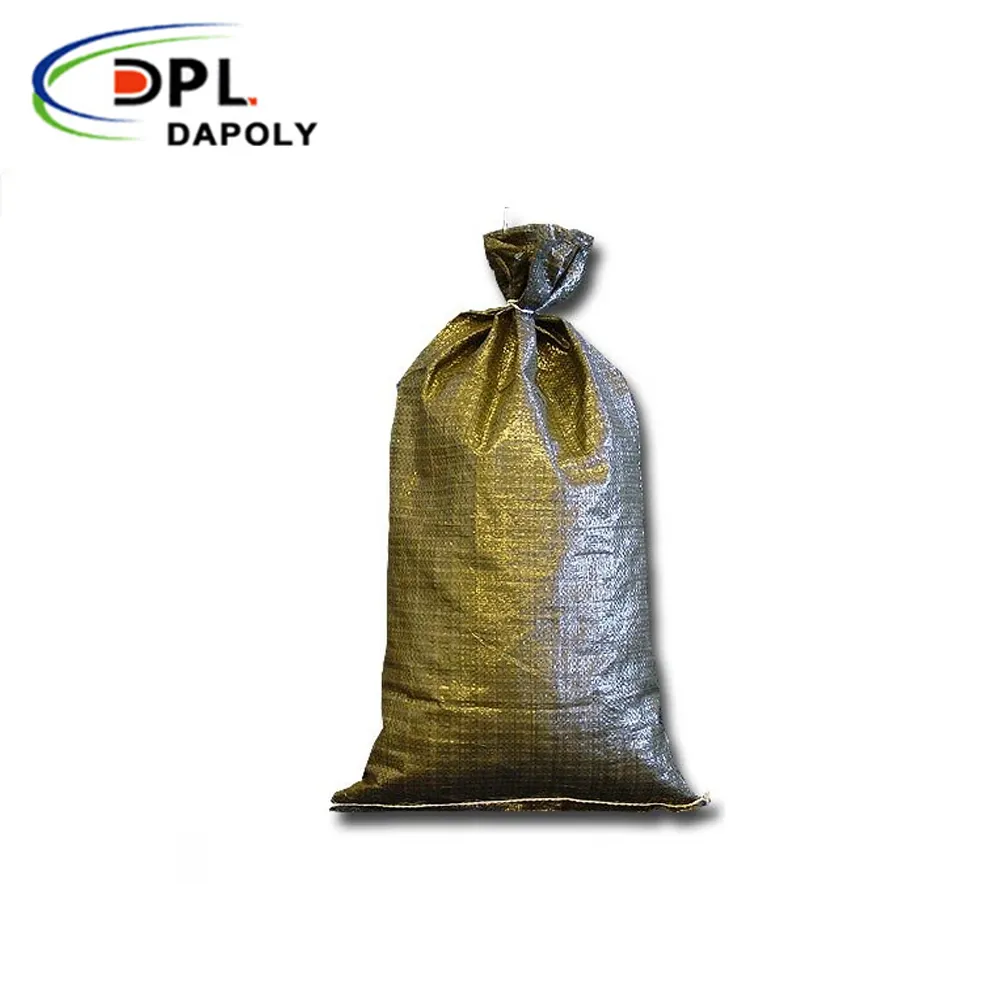 Sacos plásticos personalizados do logotipo 25 kg esvaziam sacos de areia tecidos saco hacky tecido do polipropileno