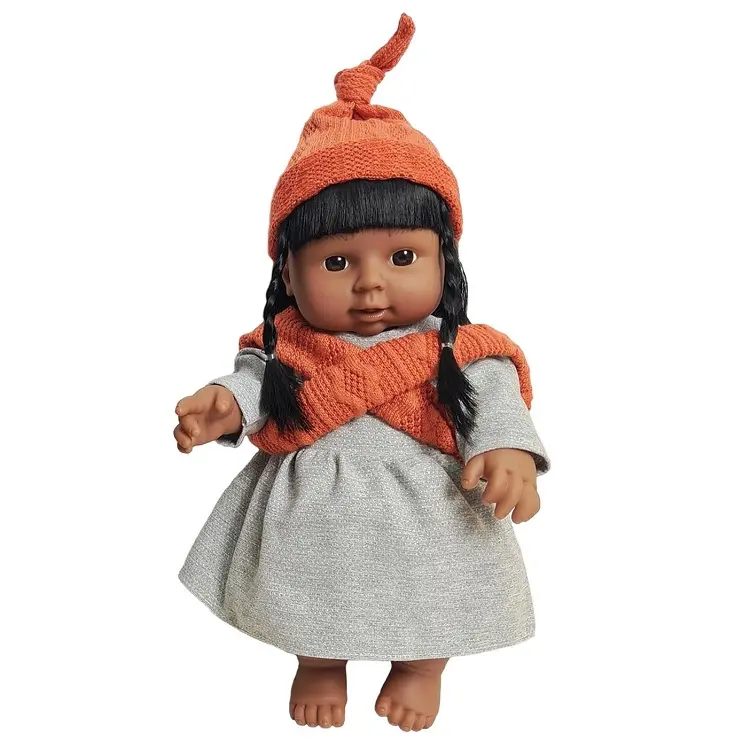 Bonecas de brinquedo para meninas, bonecas pretas de vinil de fábrica, adoráveis, 12 polegadas, boneca de bebê para menina