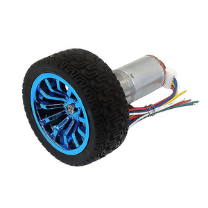 6V 12v 370刷直流齿轮电机，带霍尔编码器正反转速度可调，适用于带轮子的智能机器人汽车套件 - Product Image 5