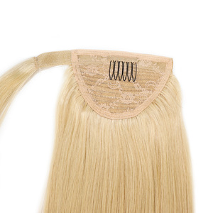 Tóc Người Brazil Tóc Đuôi Ngựa 100% Tóc Người Thô Đã Vẽ Hai Lớp Trinh Nữ Lớp Biểu Bì Phù Hợp Quấn Quanh Tóc Đuôi Ngựa Phần Mở Rộng Tóc Người - Product Image 6