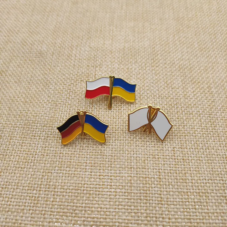 Pin de bandera, insignia de cristal epoxi, broche de bandera esmaltada, insignia pintada