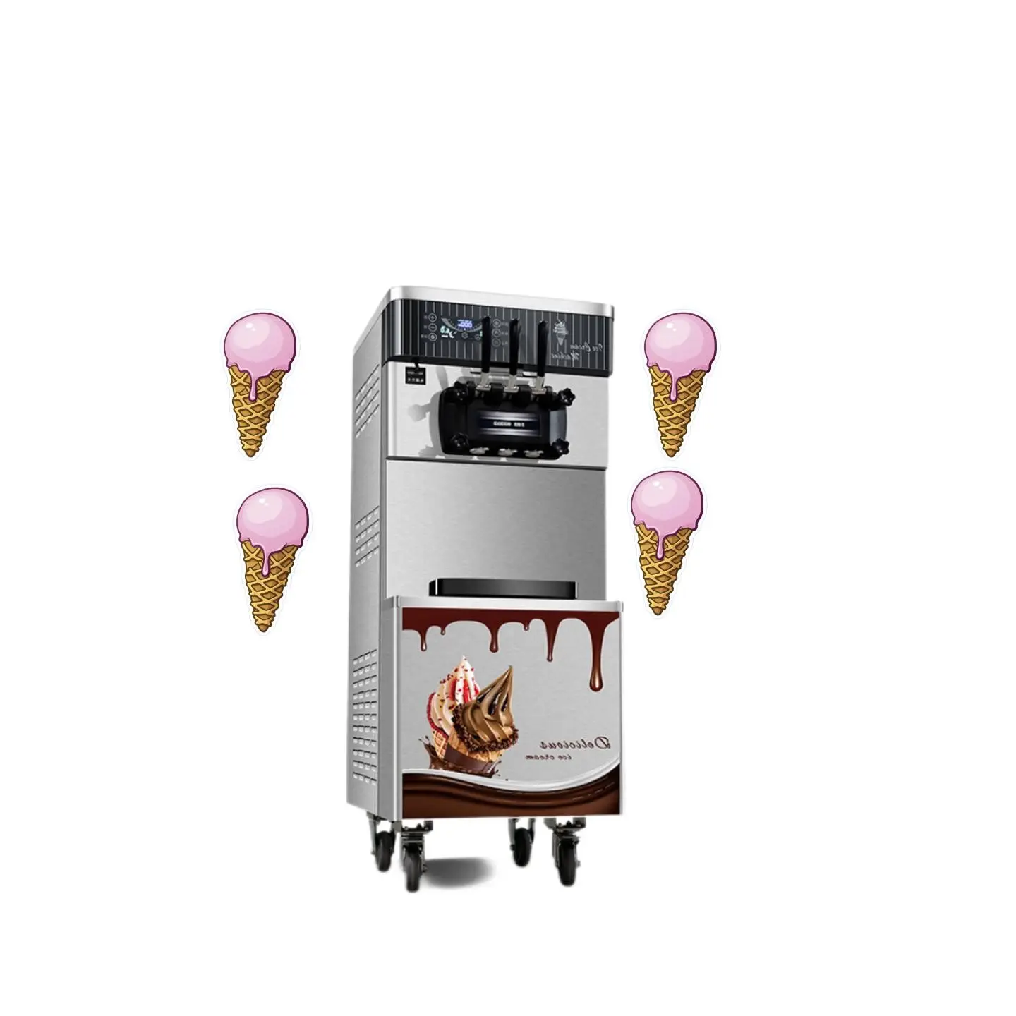 アイスクリーム製造機多機能3フレーバーソフトマシンアイスクリームドリンク用高品質商用モード