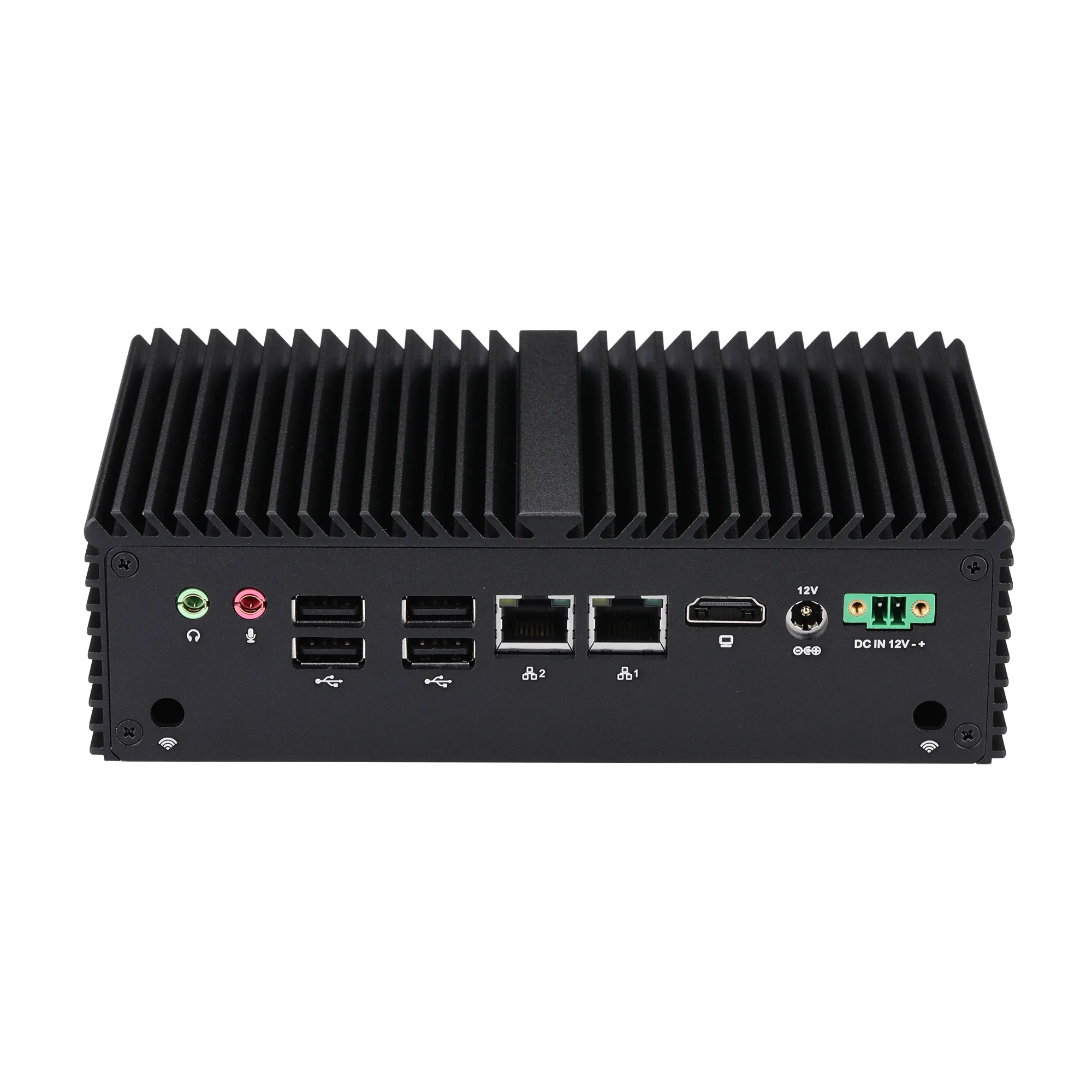 Qotom Q790C Mini processeur d'ordinateur J6412 Dual Lan 5 COM Mini PC industriel sans ventilateur