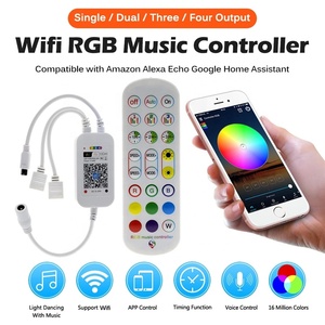 Музыкальный контроллер Magic Home, 12 В, RGB, Wi-Fi, 24 клавиши, 16 миллионов цветов, с таймером, для светодиодной ленты 5050 2835, совместим с Alexa - Product Image 2
