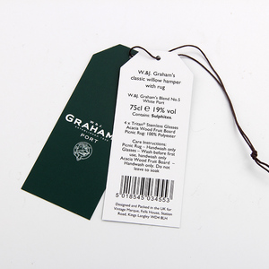 Eco-friendly <strong>Custom</strong> Logo Printed 350g Copper Card Paper Foodstuff Hang <strong>Tag</strong> With <strong>Elastic</strong> <strong>String</strong> - Product Image 2