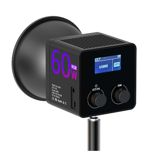ไฟวิดีโอ LED แบบ COB แบบพกพา60W 13400mAh 300G ชุดไฟถ่ายภาพสองสี