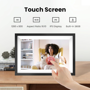 卸売10.1インチIPSタッチスクリーンデジタル写真新しいアクリル32GB自動回転スライドショーは、Wifi経由でMP4 MP3リモート共有を再生します - Product Image 1