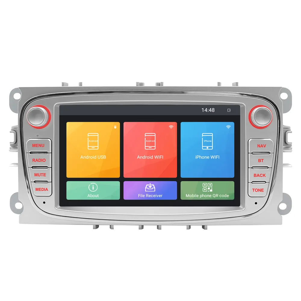 2din 1G + 16G Ford Android 10 Gps Autoradio Speler Met Canbus Wifi Ondersteuning Spiegel Link Fm/Am Rds Usb/Tf Cam-In Aux-In
