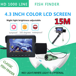 4.3 אינץ מסך 6pcs 6w ir הוביל מצלמה ראיית לילה 15 מ '1200tvl finder מתחת למים דיג מצלמה
