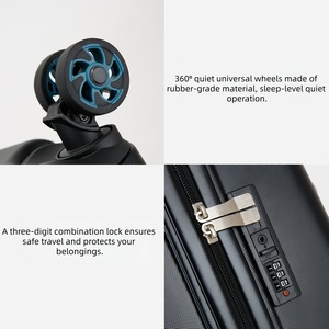 Bán buôn 20inch lớn thực hiện trên khung nhôm cứng Xe đẩy trường hợp xoay bánh xe dây kéo mật khẩu Vali - Product Image 4