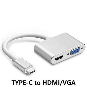 USB3.1 Type-C Protocol to for HDMI <strong>VGA</strong> 4K TV Video Adapter Cable Dual-<strong>Input</strong> Video for <strong>Computers</strong> Combination Shielding - Product Image 2