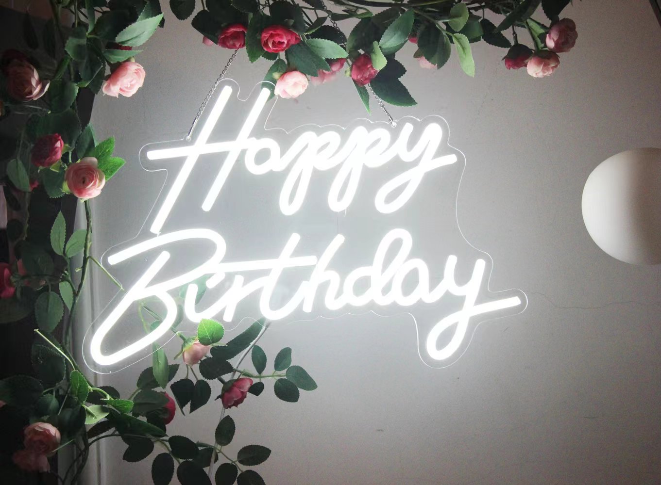 lumière LED joyeux anniversaire