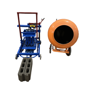 Piccolo mixer multifunzione acquistato da clienti africani abbinato a macchinari per la produzione di mattoni multifunzionali semiautomatici - Product Image 1