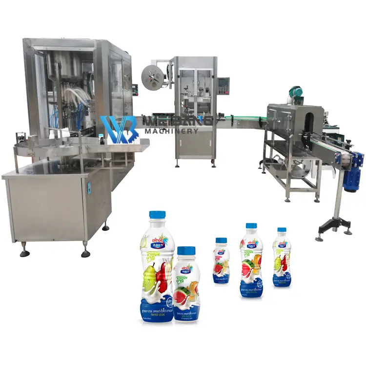 Máquina de enchimento automático de suco, equipamento para garrafagem com 500ml e 1000ml