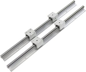 Carril de guía lineal SBR10 y 4x, bloque de rodamiento de carro cuadrado, kit de riel de guía lineal de aleación de aluminio CNC, máquina automática, 2 uds. - Product Image 1
