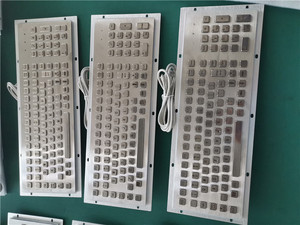 103 <strong>Keys</strong> Full-Size Industrial Metal <strong>Keyboard</strong> with Numeric Keypad for Kiosk Applications - Product Image 4