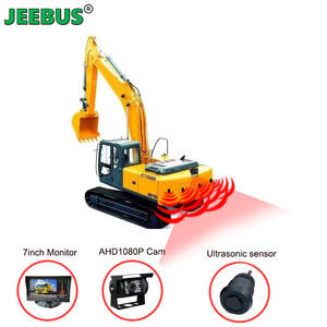 JEEBUS Parking <strong>Sensor</strong> <strong>System</strong> with 7inch Monitor FHD 1080P <strong>Backup</strong> Camera with Reversing <strong>Sensors</strong> for Excavator - Product Image 2