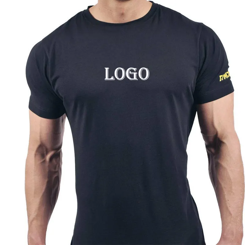 Camiseta esportiva masculina slim, camiseta respirável para homens