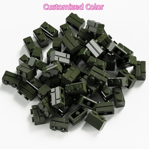 Bloques de construcción transfronterizos compatibles con el ladrillo de pared de celosía de plástico 1x2 - Product Image 4