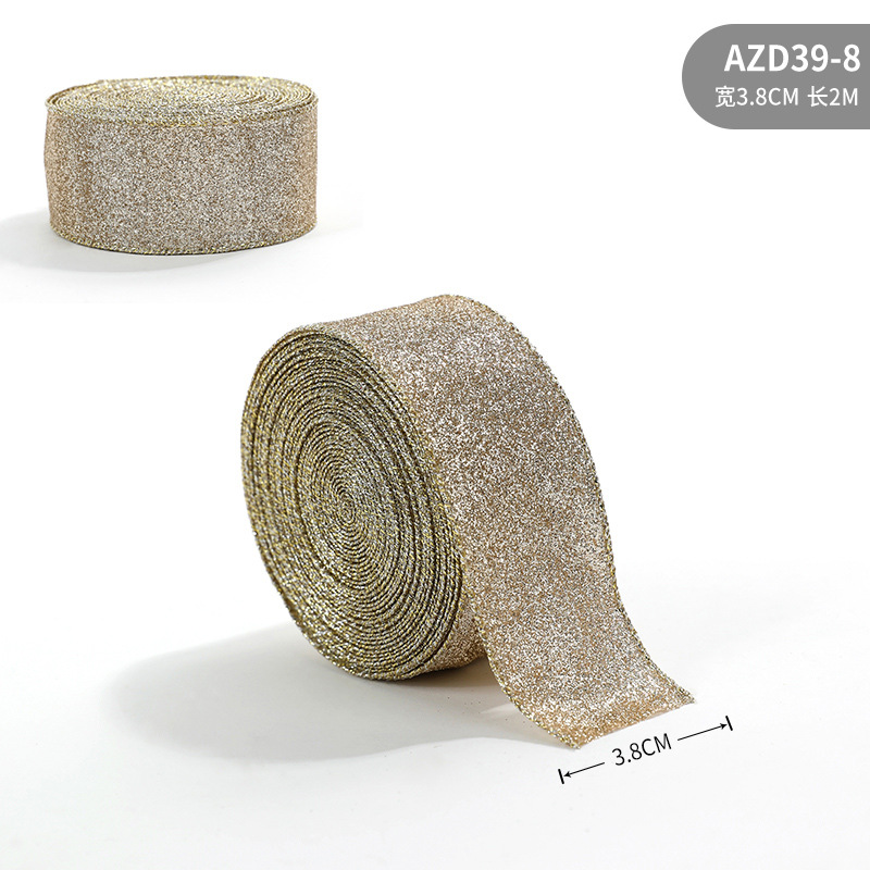 3.8cm champagne sticky powder webbing/2m