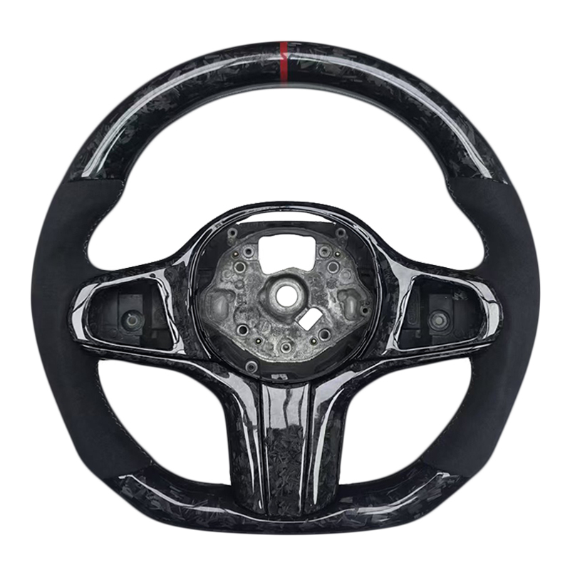 G20 Forged Carbon Fiber+Alcantara+Red Top Stripe+White Stitching