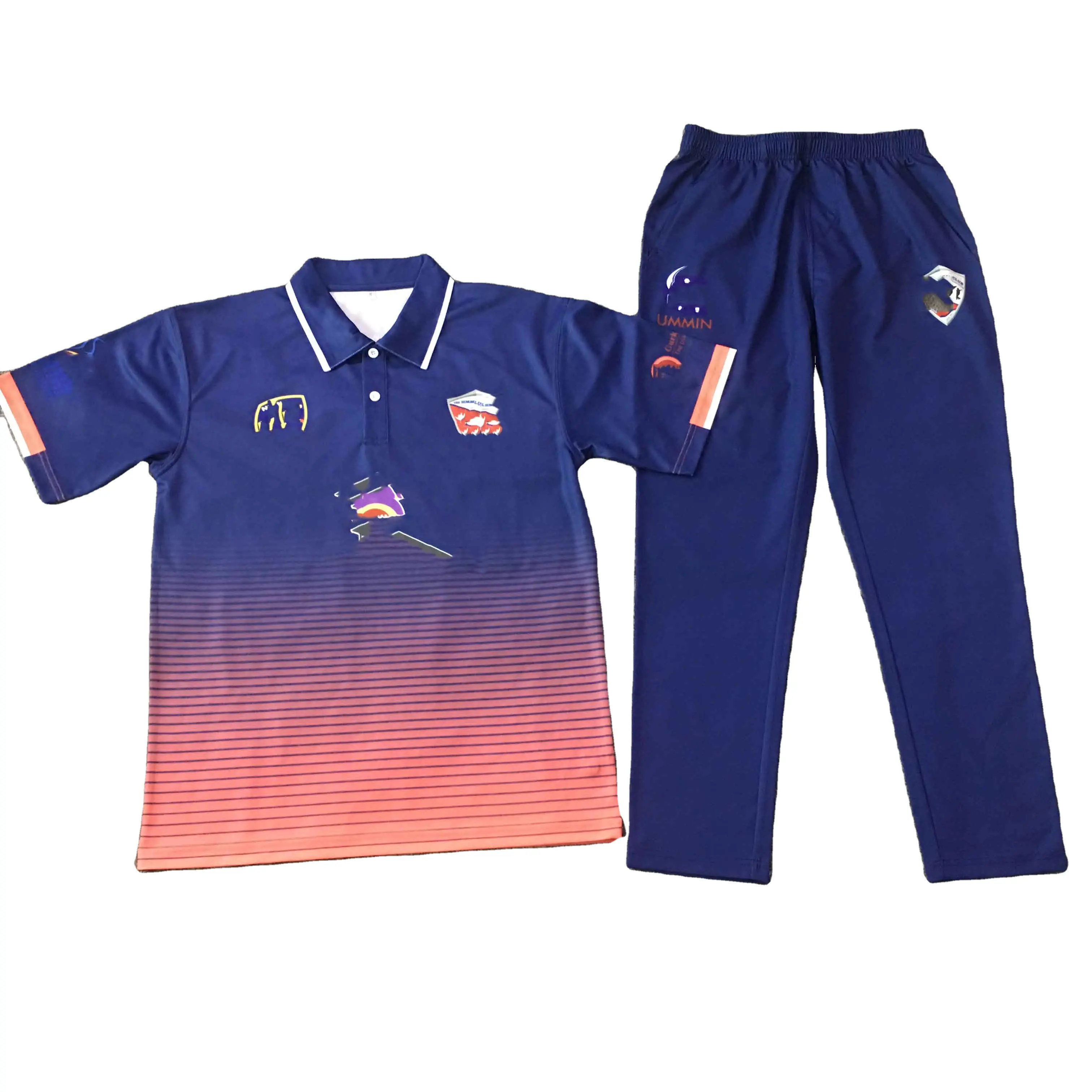 Kawasaki machte neues Modedesign Polyester Baumwolle benutzer definierte Sport T-Shirt Designs Cricket Team Trikot/Cricket Trikot Muster