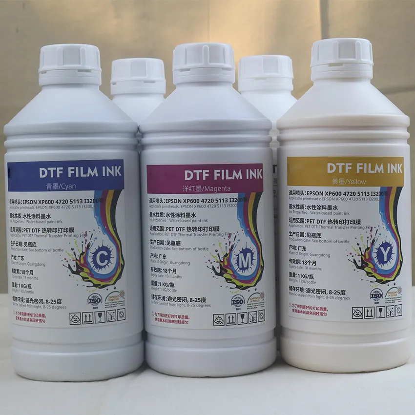 Dtf yazıcı transferi pet film baskı mürekkep için yüksek renk üretimi dtf mürekkep
