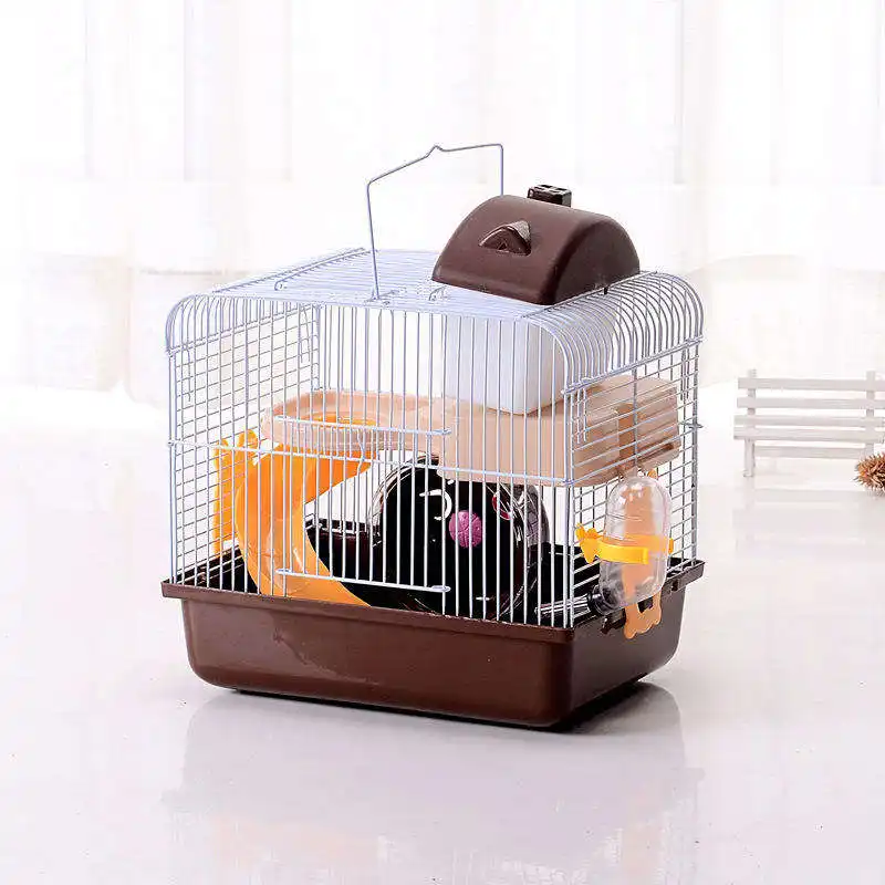 Wholesale luxury small animal cages toy house acrylic plastic large two layer hamster villa cage