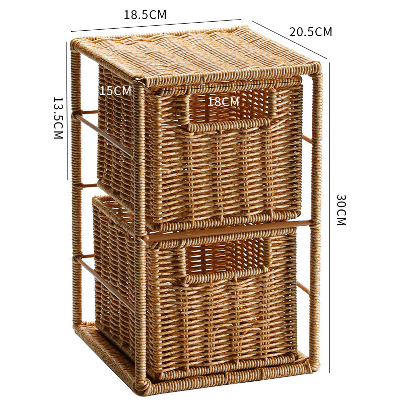 Light brown 2 drawers