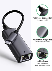 Çok yönlü USB C Ethernet adaptörü, tip-c 1Gbps Gigabit RJ45 ağ Dongle ile uyumlu iPhone 16 Pro Max, IPad, XPS - Product Image 4
