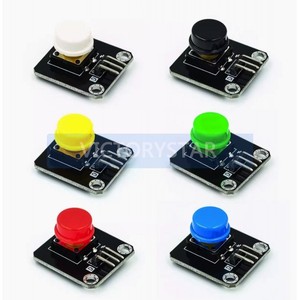 <strong>Electronic</strong> building block button module touch switch large micro whiteSize 24 31mm color red yellow green blue black white six - Product Image 1