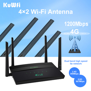 1200Mbps dual band KuWFi enterprise cat9 speed wireless modem 32 devices 4g wifi lte router for <strong>networking</strong> - Product Image 5