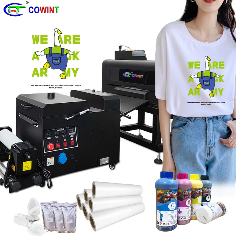 Cowint A3 xp600 Dual head dtf máy in máy quần áo logo nhãn 30cm A3 dtf máy in với 2 xp600 đầu in chuyển in ấn