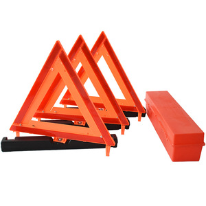 3パック路側安全緊急警告トライアングル3PK同一反射警告安全トライアングルキット - Product Image 1