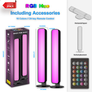 USB LED çubuk süslemeleri gece işıkları uzaktan kumanda müzik ritim ortam lambası 4 dinamik modları ile RGB Bar ışığı bilgisayar için sahne - Product Image 6