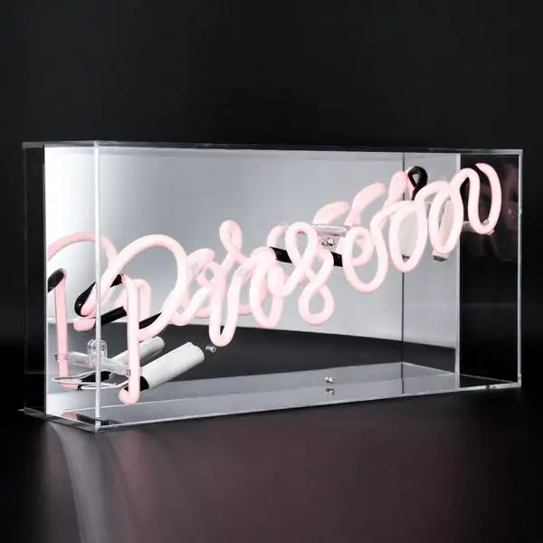 Boîte d'affichage en acrylique transparente avec miroir arrière, boîte à lumière led pour publicité, couverture transparente pour affichage d'événements de marque