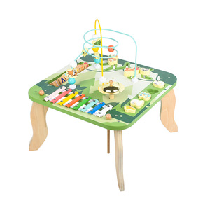 5 in 1 <strong>Multi</strong>-<strong>Functional</strong> Learning Activity <strong>Table</strong> Kids Montessori Educational Bead Maze Xylophone Wooden Toy for Children - Product Image 1