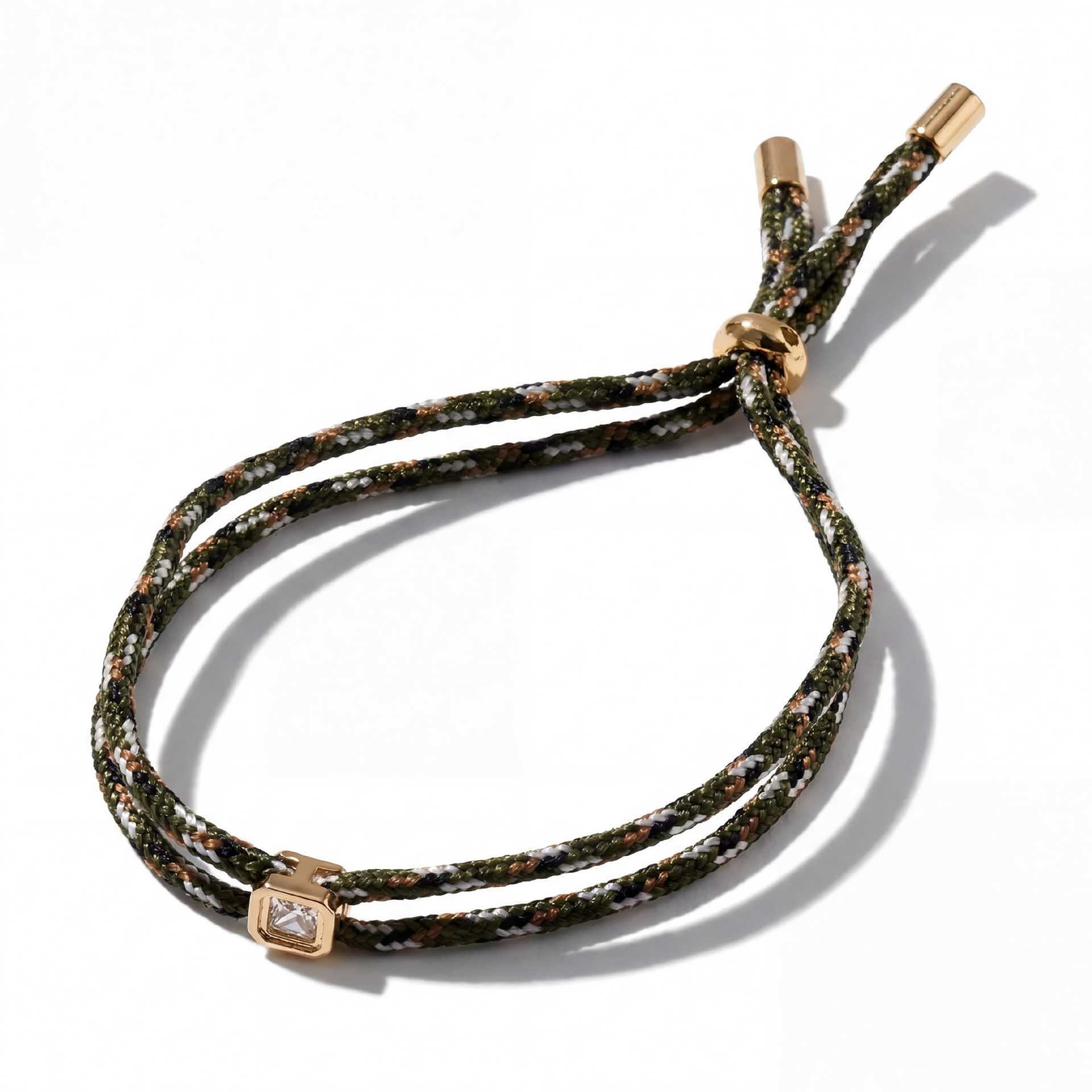 Brown square diamond bracelet