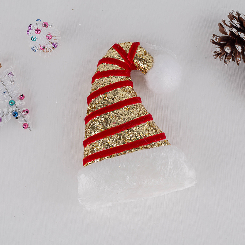 Grand chapeau de Noël doré 13*16cm - un ensemble