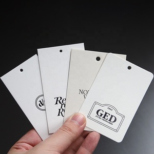 Private Custom <strong>Hang</strong>-<strong>Tag</strong> Simple White Cardboard <strong>With</strong> <strong>String</strong> for Clothing Garment - Product Image 2