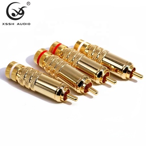 RCA连接器插孔适配器YIVO XSSH音频HIFI OEM ODM DIY 9毫米信号电缆高品质镀金音频视频公RCA插头 - Product Image 5