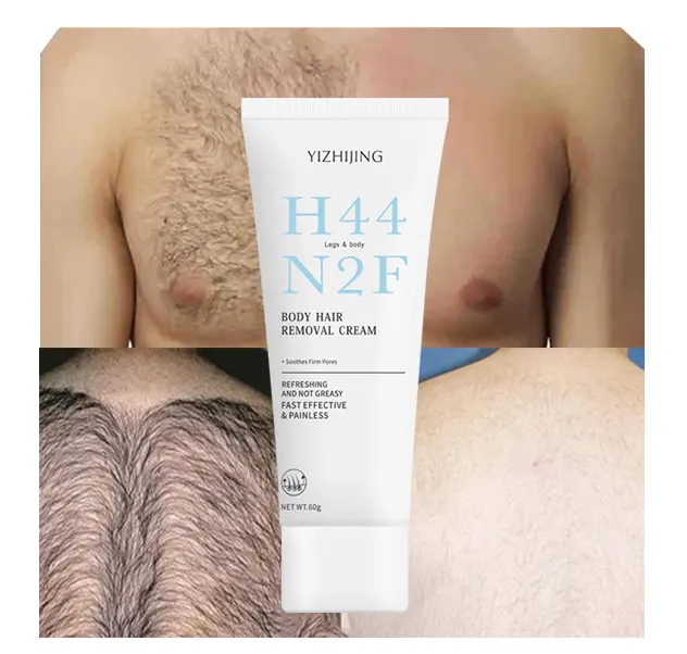 Private Label Homens Mulheres Orgânica Rosto Axila Depilatório Creme Mãos Pernas Corpo Creme Remoção do Cabelo Instantânea