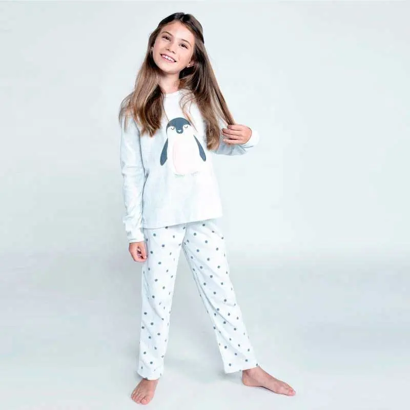 Venta al por mayor de los pijamas de los niños de cuello redondo de poliéster polar de invierno de lana pijama cómodo OEM personalizado niños conjunto de ropa de dormir