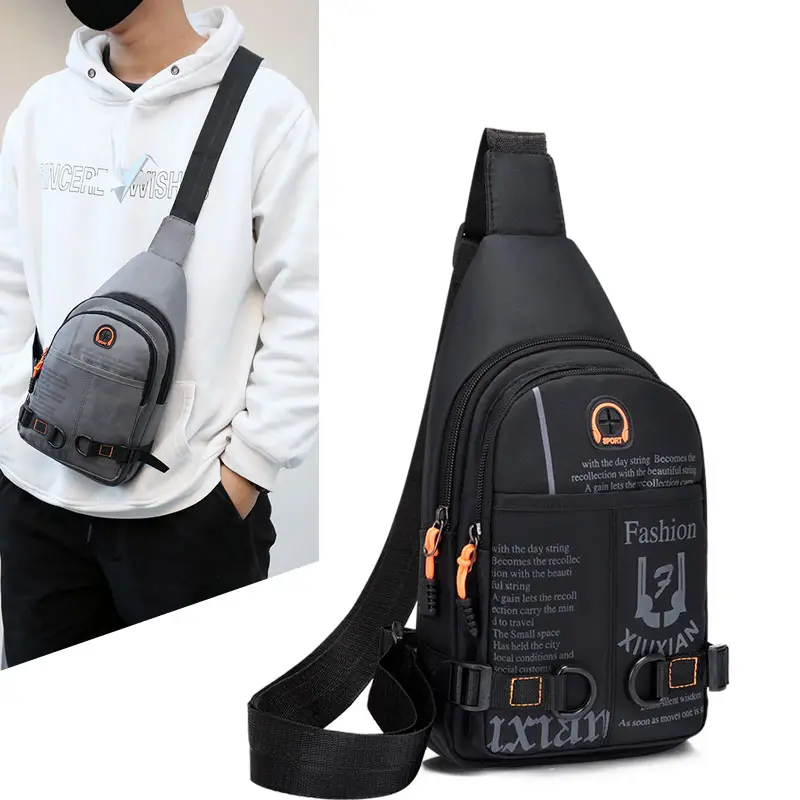 Nuevo bolso de mensajero de hombro personalizado para hombre, Mini bolso de pecho impermeable para teléfono móvil, bolso lateral para deportes al aire libre y fitness