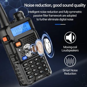 Baofeng UV-5RX WAKI TOKI M-5R Radio multibanda 1800mAh Type-C ricarica Wireless VHF Radio marina 10W potenza di uscita 5km - Product Image 6